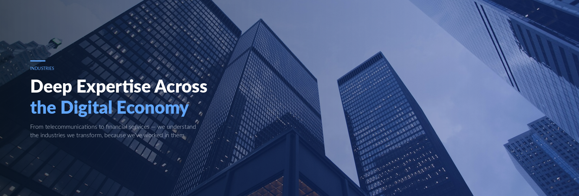 Telcotank industry sectors — telecom, financial services, technology, infrastructure